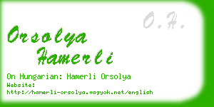 orsolya hamerli business card